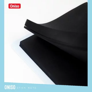 กระดาษโน๊ตกาวสีดำ ขนาด 3x3 / 3x4 นิ้ว 100 แผ่น (75 แกรม) ตราโอนิโซะ Oniso ไม่ทิ้งคราบ index note