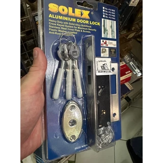 กุญแจบานเลื่อน กุญแจคอม้า SOLEX สำหรับบานไม้ สีสแตนเลส และ สีทองแดง 412HSS / 412HAC (คอม้า) 412H