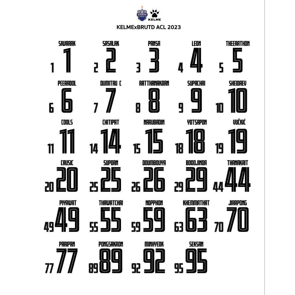 Flex Number ACL 2023 - Navy (AFC Champions League)