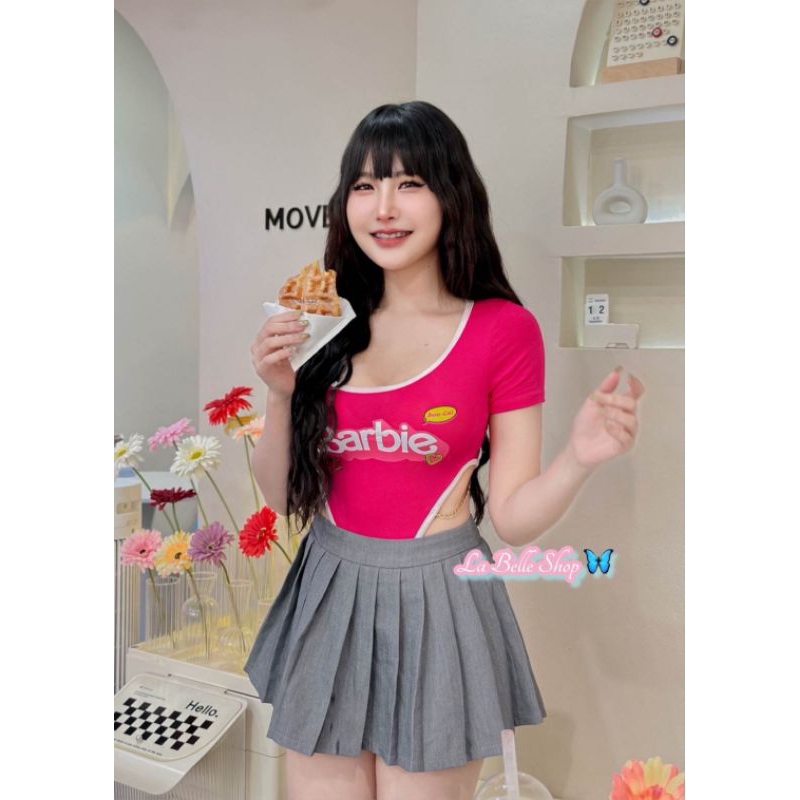 บอดี้สูทแฟชั่นผูกโบว์ข้าง
