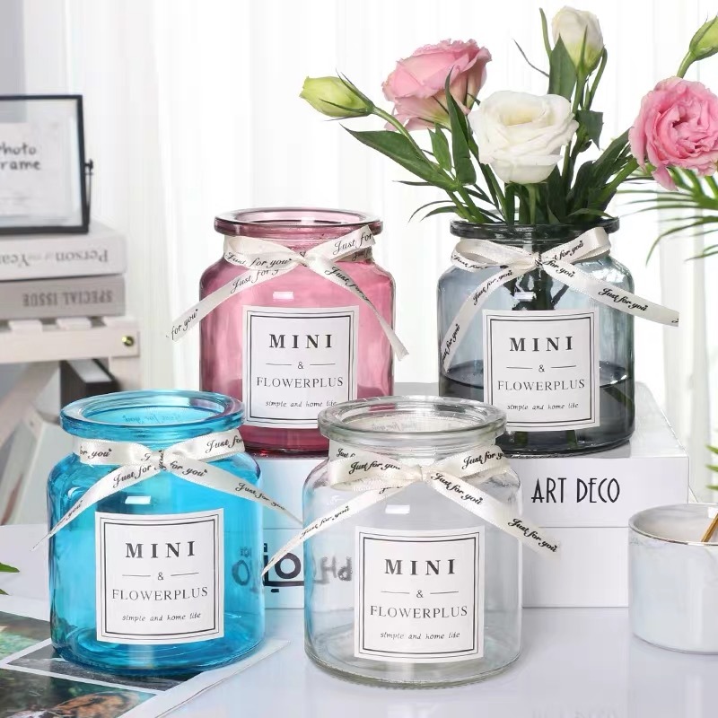 พร้อมส่ง［Becky home shop］แจกันดอกไม้ แก้วโปร่งใสแจกันยุโรปห้องนั่งเล่นที่เรียบง่ายตกแต่งในสไตล์การจัดดอกไม้
