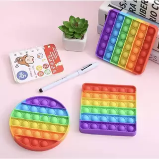 ส่งด่วน⚡ ของเล่น Pop it ของเล่นกดปุ่ม [รุ่นหนา] Push Pop Bubble Sensory Fidget Toy ของเล่นคลายเครียด ของขวัญวันเด็ก