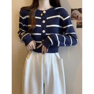MYGIRLSHOP.THพร้อมส่งส่งเสื้อคลุม เสื้อกันหนาวลายทาง28099