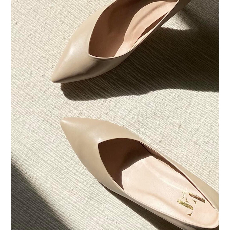 LALANTA  ANN  KHAKI รองเท้าส้นสูง 3 นิ้ว