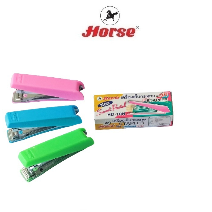 Horse ตราม้า เครื่องเย็บกระดาษ Sweet_Pastel HD-10 N สีพาสเทล จำนวน 1 ตัว