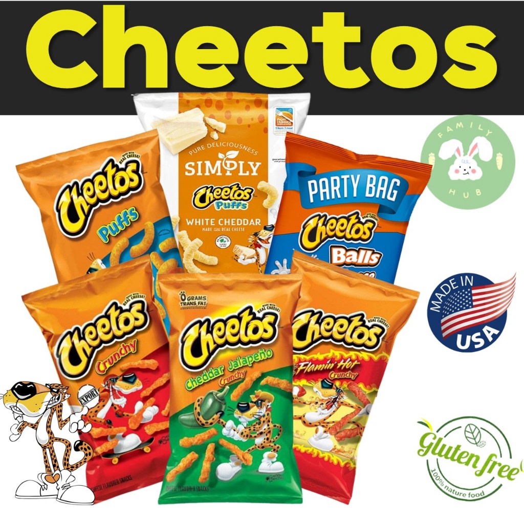 Cheetos USA ชีโตส USA พร้อมส่ง 7รส Cheetos Crunchy Cheetos Puffs Cheetos Cheddar Jalapeno Cheetos Flamin' Hot Crunchy