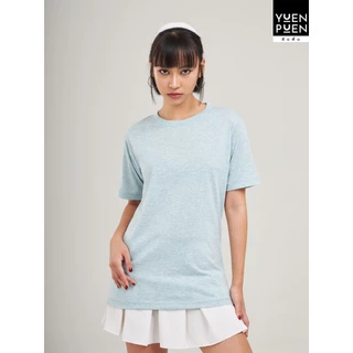 YuenPuen เสื้อยืดคอกลม สีเขียวท็อปดราย ยืนพื้น ไม่ยืด ไม่ย้วย ไม่ต้องรีด สีพื้น เนื้อผ้านุ่มใส่สบาย