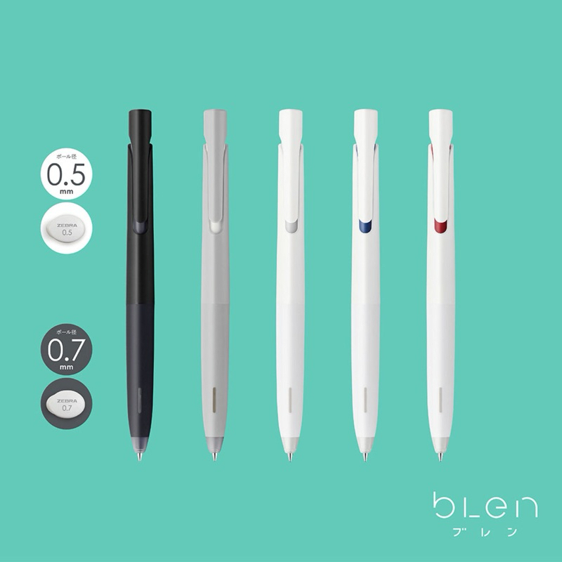 ปากกาลูกลื่น Zebra blen ขนาดหัว 0.5