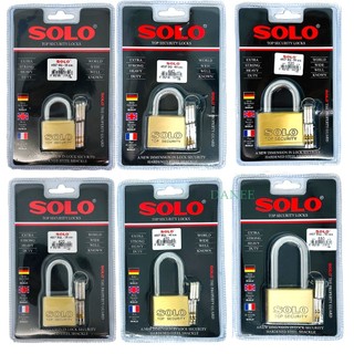 กุญแจโซโล SOLO รุ่น4507 SQ ขนาด 35มิล 40มิล 50มิล (สั้น/ยาว) กุญแจ กุญแจสั้น กุญแจยาว กุนแจคอสั้น กุนแจคอยาว