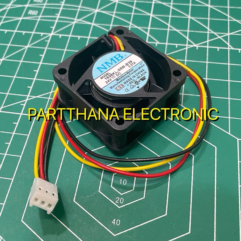 1608KL-05W-B39 24VDC 0.07A 40*40*20MM 3สาย พัดลมเครื่องFANUC งานแท้ มีสายเซ็นเซอร์ พร้อมส่งในไทย