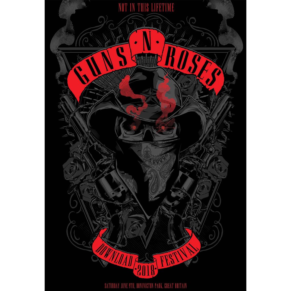 โปสเตอร์ Guns N' Roses โปสเตอร์ติดผนัง ของแต่งบ้าน วอลเปเปอร์ รูปภาพผนัง รับทำโปสเตอร์  Poster โปสเต