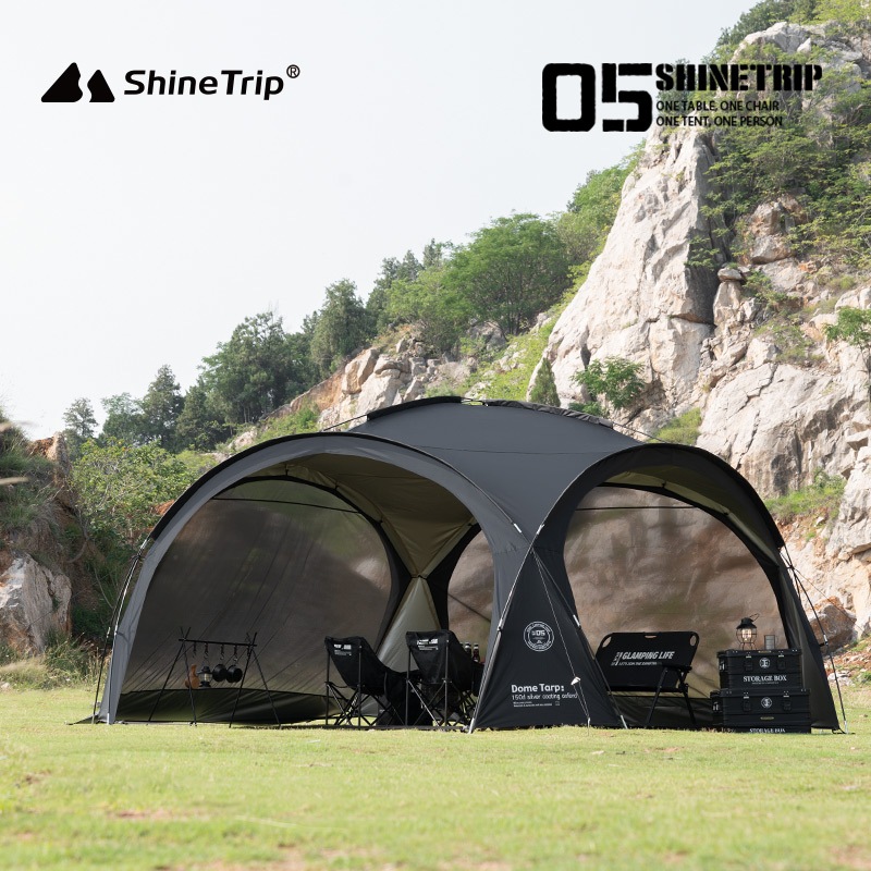 ShineTrip Dome Canopy Oxford 150D รุ่น a470 เต็นท์ทรงโดม ทาร์ปกันแดด พร้อมอุปกรณ์เสริม
