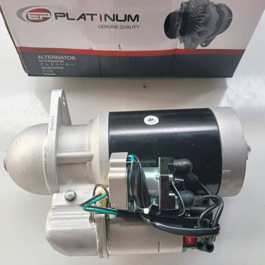 ไดร์สตาร์ท Komatsu PC60 4D94มีรีเลย์ช่วยสตาร์ทเฟือง 9T 35mm. 4.0kw. 24v. มีชีลกันน้ำมัน