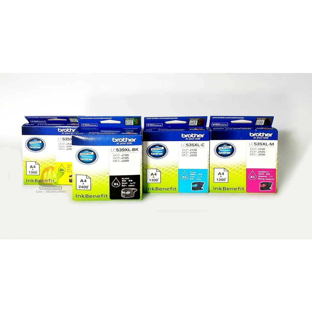 อิงค์เจ็ท Brother  LC-539XL Bk / LC-535XL C , LC-535XL M , LC-535XL Y DCP-J100 / DCP-J105 , MFC-J200