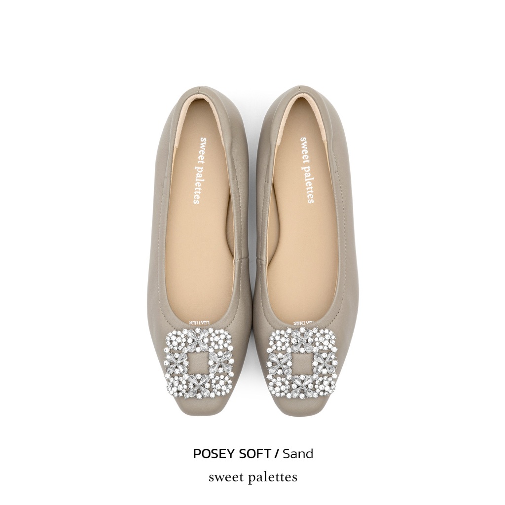 Sweet Palettes รองเท้าหนังแกะ Poesy Soft Sand