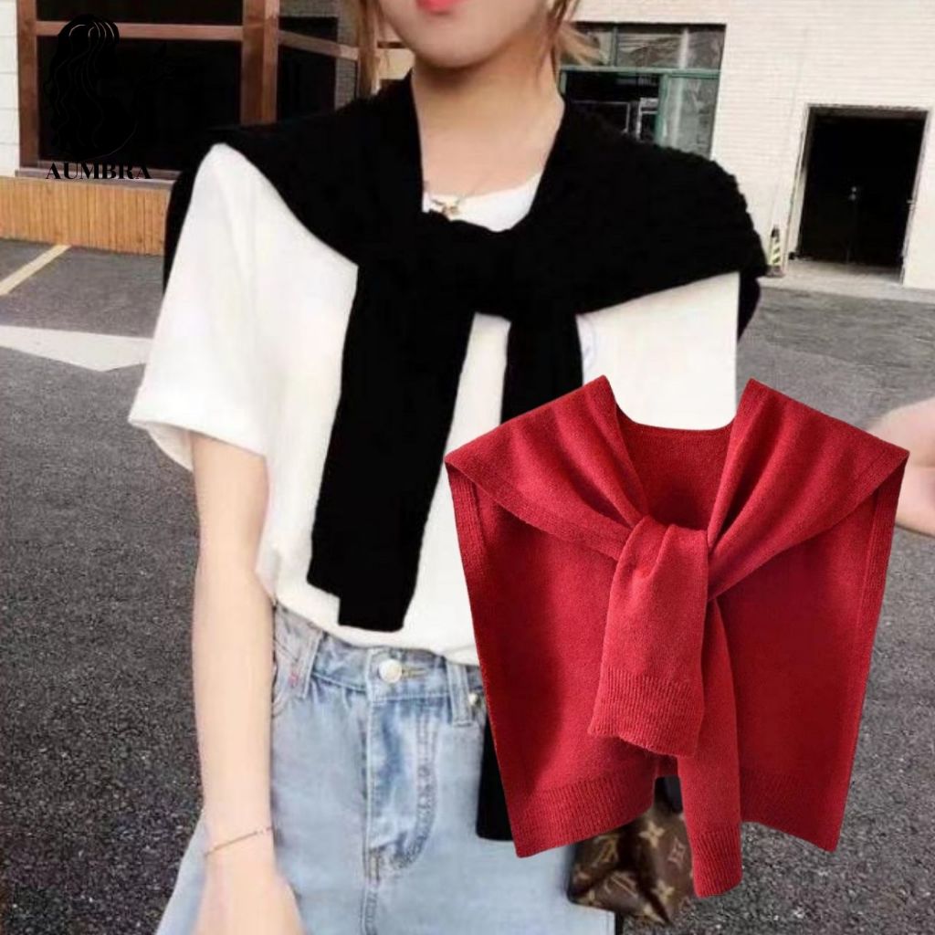 เสื้อคลุมไหล่ ใส่เท่ห์ ใส่น่ารัก ชิวๆ เก๋ๆ ผ้าพันคอ สบายๆ ทรงเรียบ สีพื้น เข้ากับทุกสไตล์ พร้อมส่ง K810