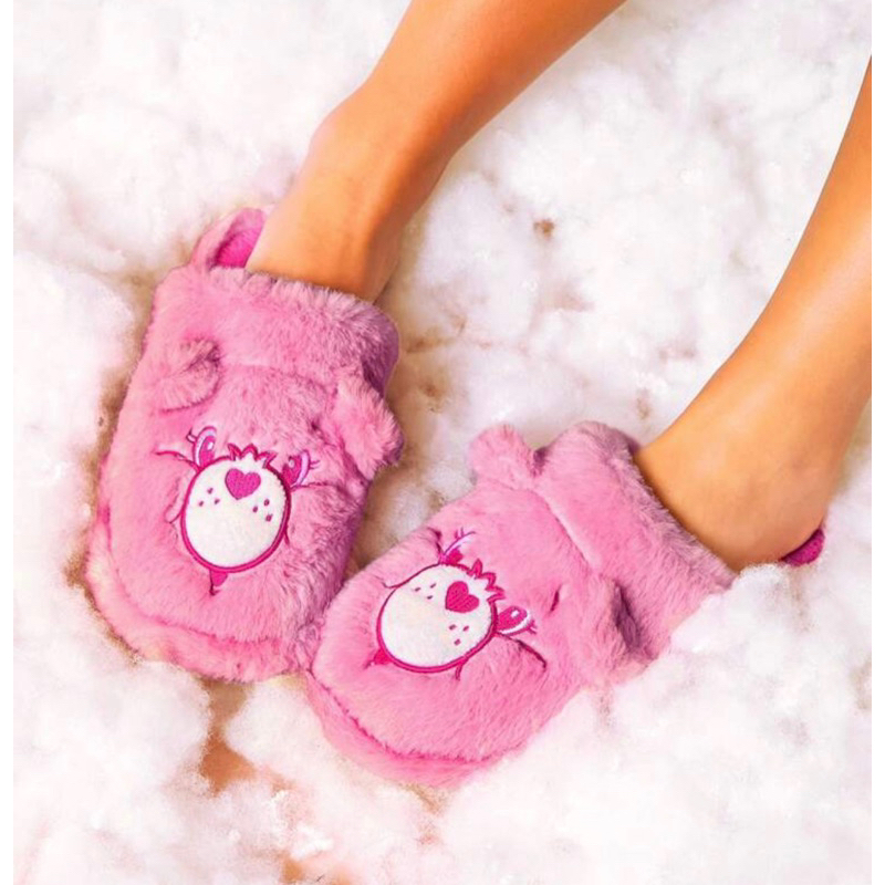 ลิขสิทธิ์แท้ 💯 Care Bears แคร์แบร์ 🌸 รองเท้าใส่ในบ้าน ลายหมีแคร์แบร์ Slipper สลิปเปอร์ รองเท้าขนนุ่ม สีชมพู สีม่วง