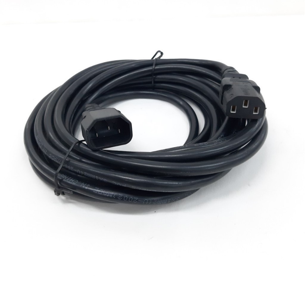 สายไฟ C13-C14 AC Power Male to Female ผู้-เมีย ความหนา3x1 mm ยาว1.8M/3M/5M(สายอย่างดี)