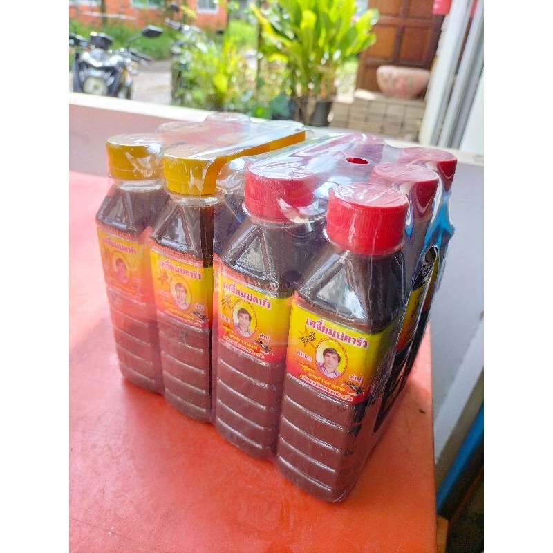 [ยกแพค12ขวด] ปลาร้าเสงี่ยม ปลาร้าต้มสุก 250ml.และ450ml.