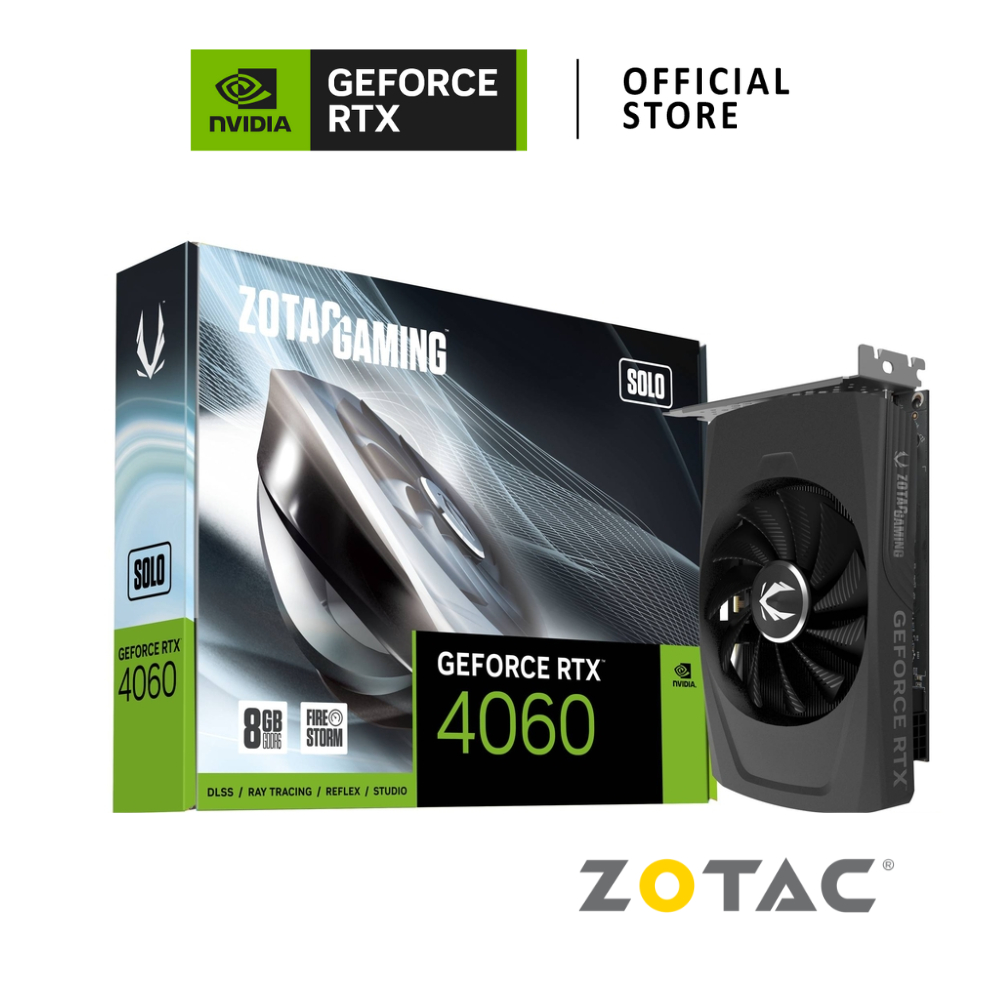 ZOTAC NVIDIA® GeForce RTX™ 4060 8GB SOLO การ์ดจอ
