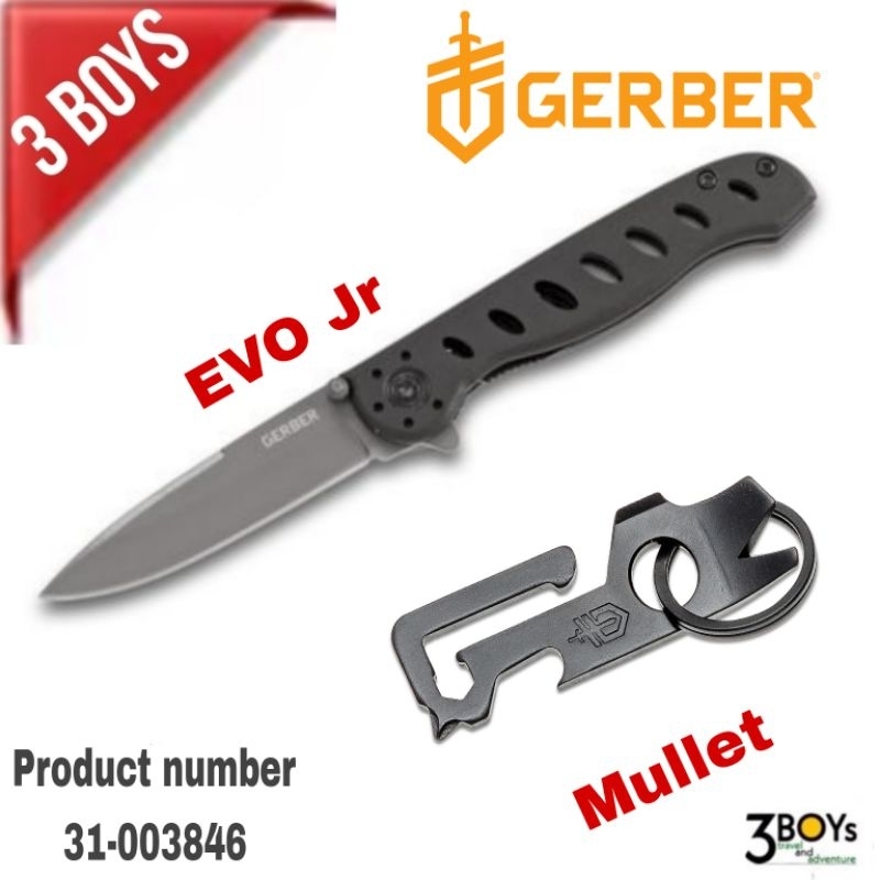 มีด Gerber รุ่น EVO Jr and Mullet 9Tools แพ็คคู่ สุดคุ้ม ใบมีด2.5" ระบบ Liner lock ของแท้