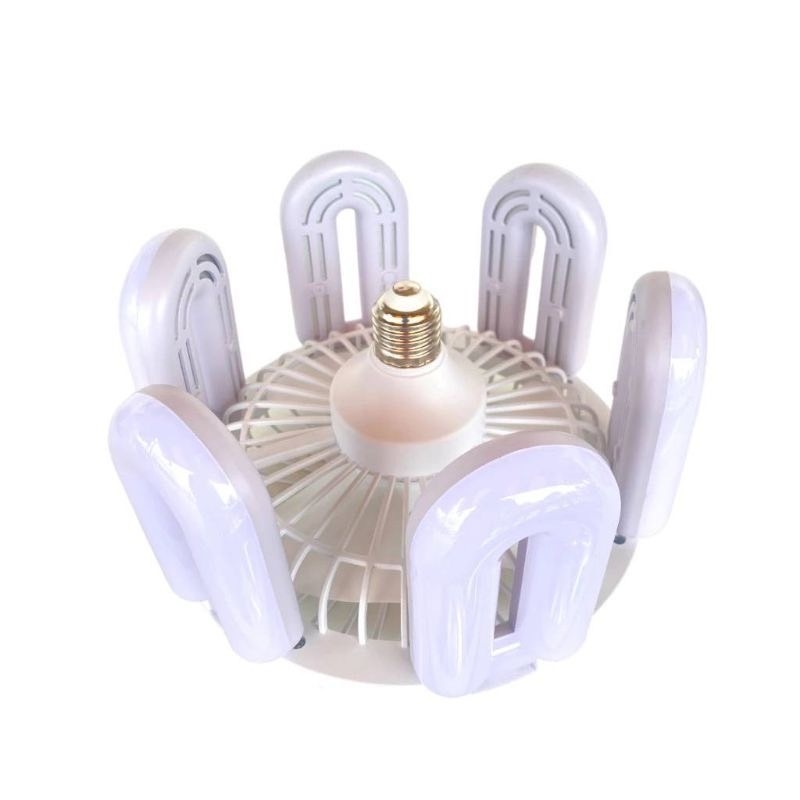 JMF หลอดไฟพัดลม รุ่น JMF-FAN105W หลอดไฟ LED พัดลมเพดานพร้อมไฟ พับเก็บได้ ไม่มีเสียงรบกวน ขั้ว E27