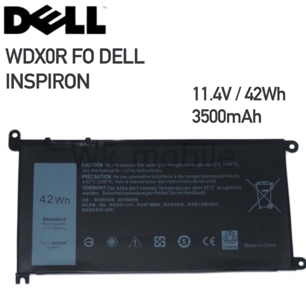 Dell แบตเตอรี่ WDX0R for Dell Inspiron 3500mAh พร้อมส่ง