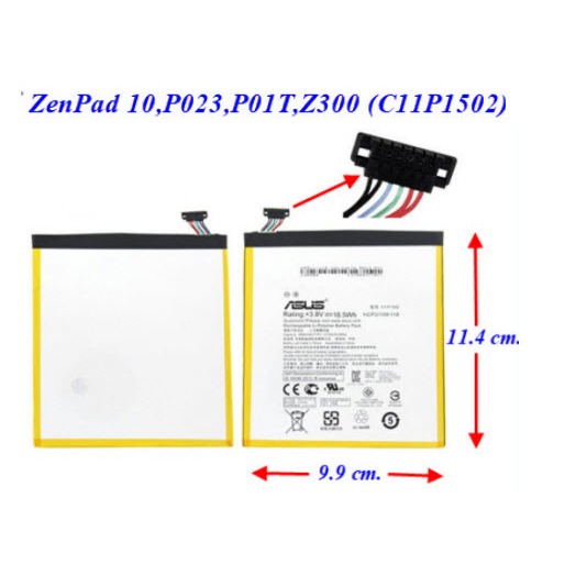 แบตเตอรี่ Asus ZenPad 10,P023,Z300(C11P1502)(4750mAh.)