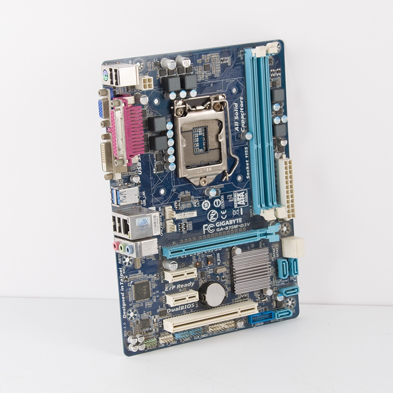 เมนบอร์ด Asus Giga Intel B75 เมนบอร์ดคอมพิวเตอร์ที่ใช้แล้ว LGA 1155 การประกัน 3 เดือน mainboard b75