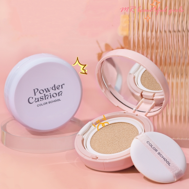 MR Beautiful Girl ❤️COLOR SCHOOL❤️ คุชชั่นมัธยม รุ่นหน้าฉ่ำ ให้ความชุ่มชื้น ป้องกันเหงื่อ ปกปิด คุมมัน กันน้ำ ติดทนนาน