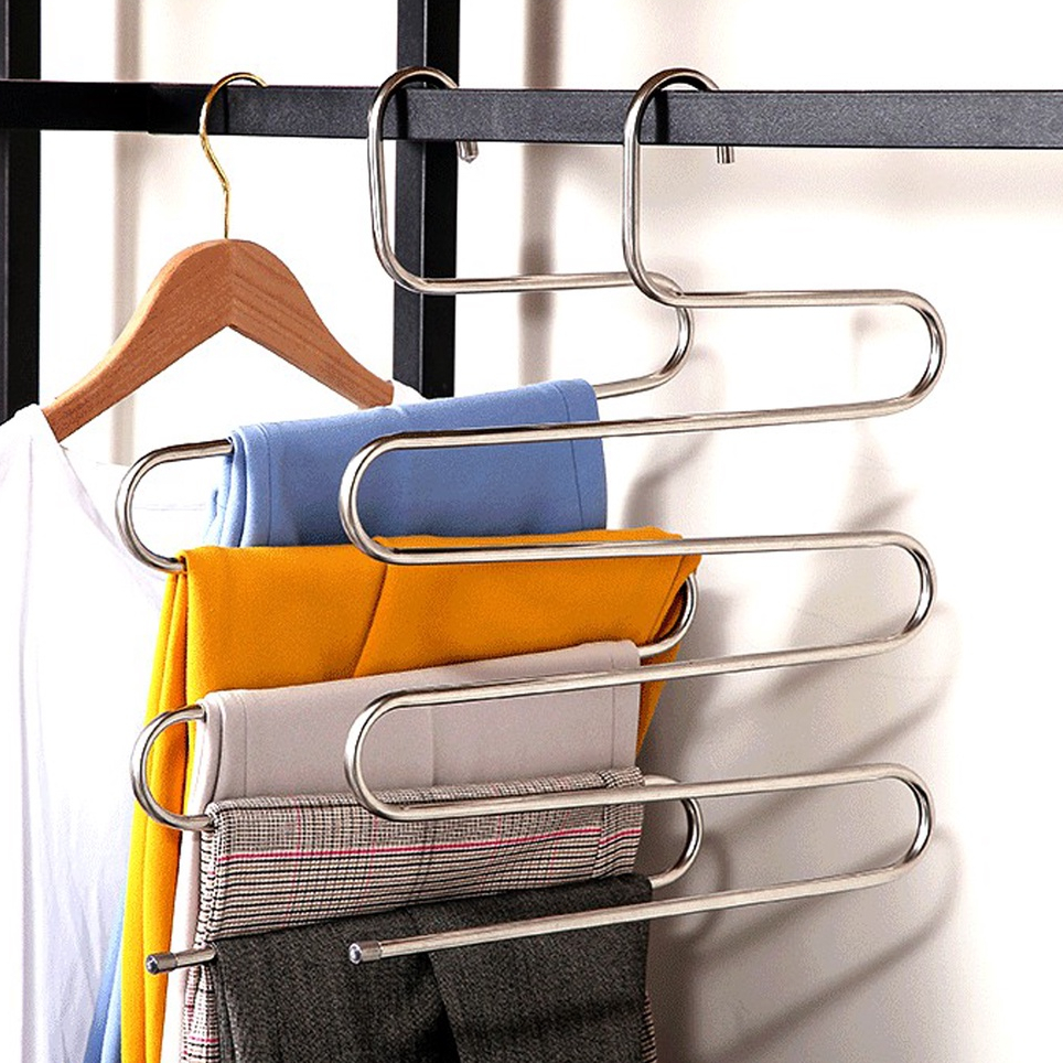 [ส่งจากไทย]MKbrabra ไม้แขวนกางเกง แสตนเลสหนา ไซต์ใหญ่ ( 36*36 cm ) D005