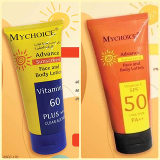 ขายส่ง ครีมกันแดด MY Choice กันแดดมายช้อยส์ หลอดเหลือง/หลอดส้ม แบบสเปรย์ และแบบกระปุก