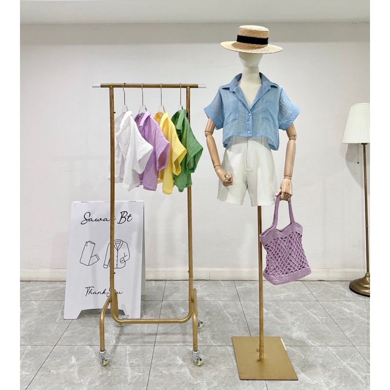 "Honey crop top" สินค้าใหม่ รอบนี้ร้านลงผ้าพื้นให้ค่า รูปที่ 2