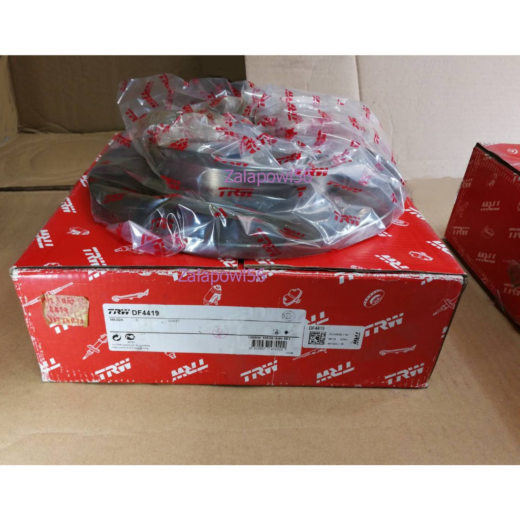 เบรค จานดิส จานดิสเบรคหลังTRW  MAZDA 3  จานดิสเบรค DF4419ของใหม่