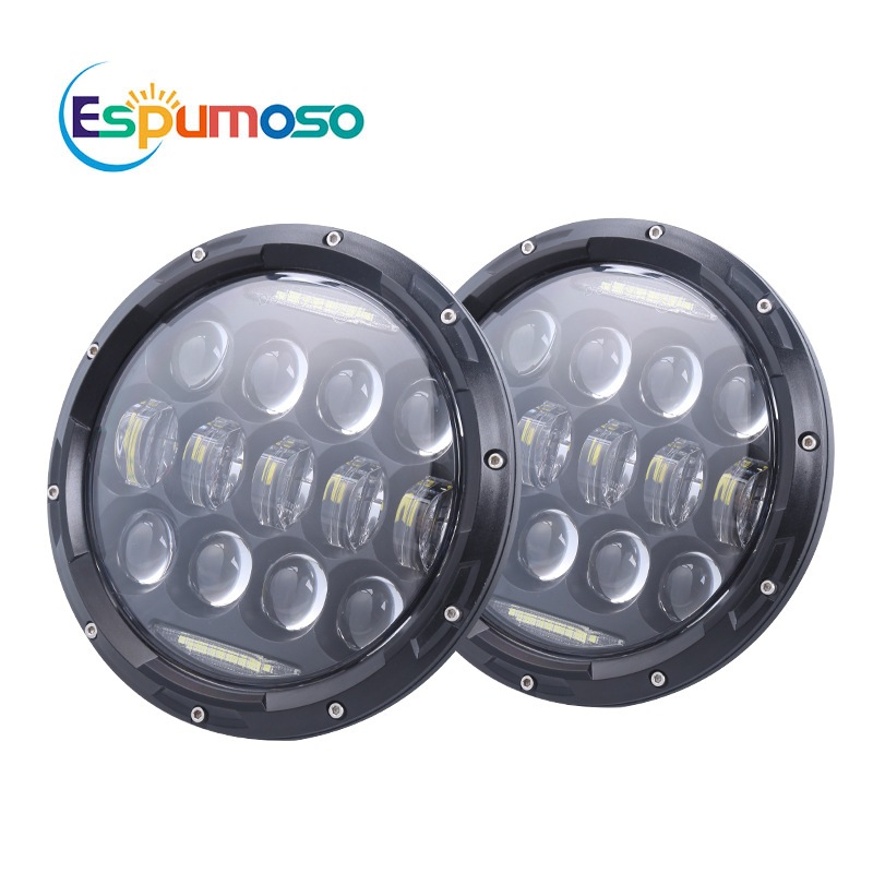7 นิ้ว 13 ลูกปัดไฟหน้ารถ LED, รถจักรยานยนต์ฮาร์เลย์รถออฟโรด, ไฟดัดแปลง, อุปกรณ์เสริม ราคา ถูกที่สุด ดีลบีเคเค แกลเลอรีภาพที่ 7