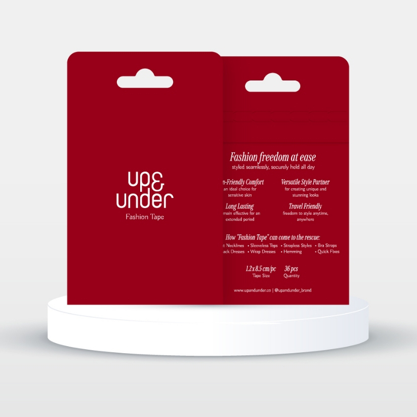 UP&UNDER: Fashion Tape เทปกันโป๊ เทปแปะกันโป๊ เทปติดเสื้อแบบใส ติดแน่น ติดทนทั้งวัน (1 กล่อง 36 ชิ้น)
