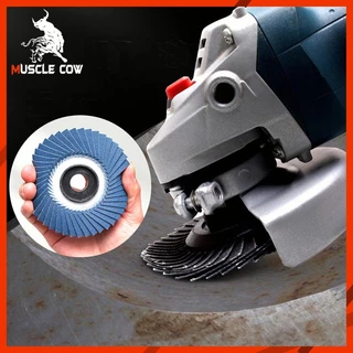 Muscle Cow กระดาษทรายซ้อน ผ้าทรายเรียงซ้อน หลังอ่อน/หลังแข็ง 4 นิ้ว (1 กล่อง มี 10 ใบ) เบอร์ 40, 60, 80, 100 120ใบขัดไม้