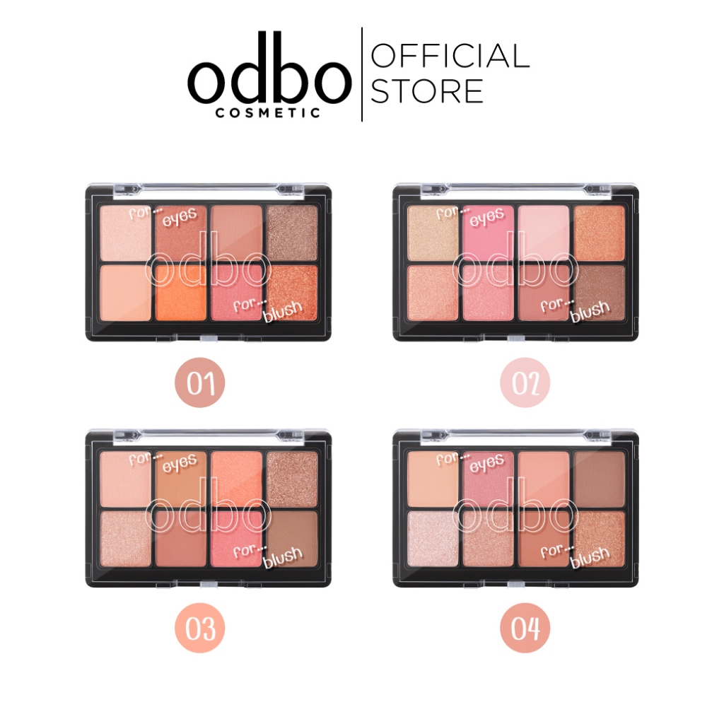 ODBO FOR EYES FOR BLUSH ODS01 พาเลททูอินวัน รวมอายแชโดว์และบลัช