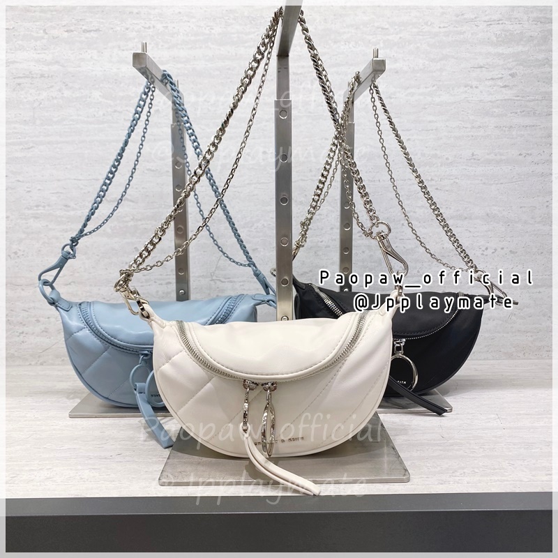 กระเป๋า Charles &amp; Keith รุ่น Philomena Half-Moon Crossbody Bag: CK2-80151325 แท้จากชอป พร้อมถุงกระดาษ