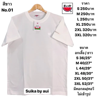 เสื้อแตงโมสีพื้นคอกลมหรือคอวี(แจ้งด้วยนะคะคอกลมหรือคอวี)