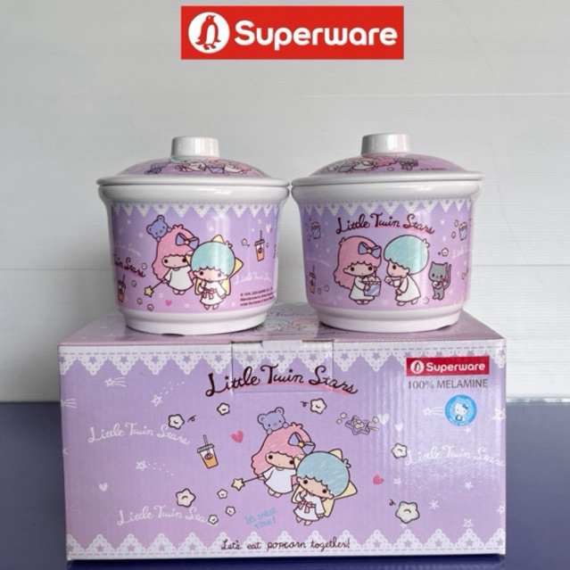 ชุดชามพร้อมฝา 4” 1 กล่อง=2 ชุด (มีกล่อง) ลายLittleTwin