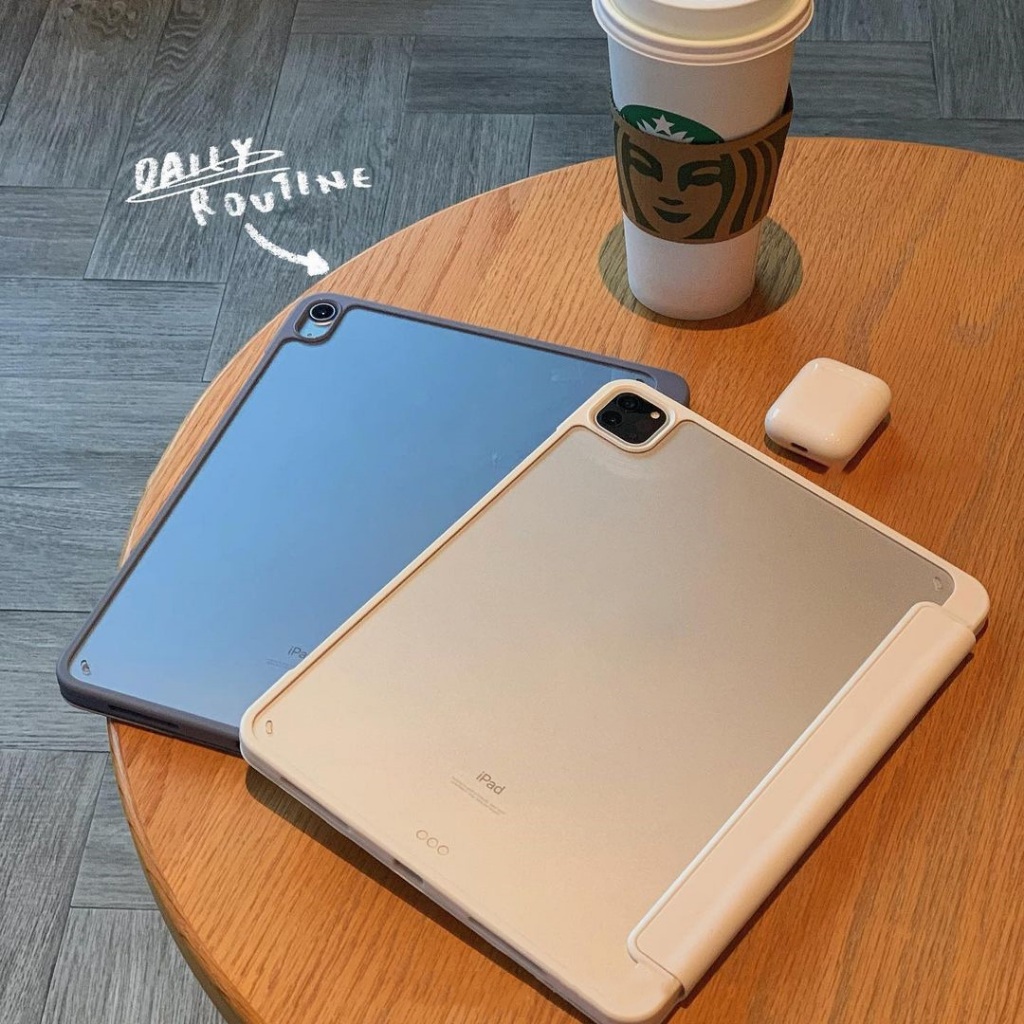 ⚡พร้อมส่ง⚡เคส iPad Air5 air4 Pro 2021 Acrylic ช่องเก็บปากกาซ้าย case ipad Gen9 Gen8 10.2 Air6 11