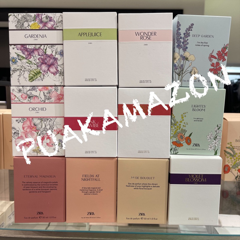 Zara ซาร่า น้ำหอม ขนาด 30 มล. ml. pink flambe ,deep garden, lightly bloom, nude, orchid, gardenia, a