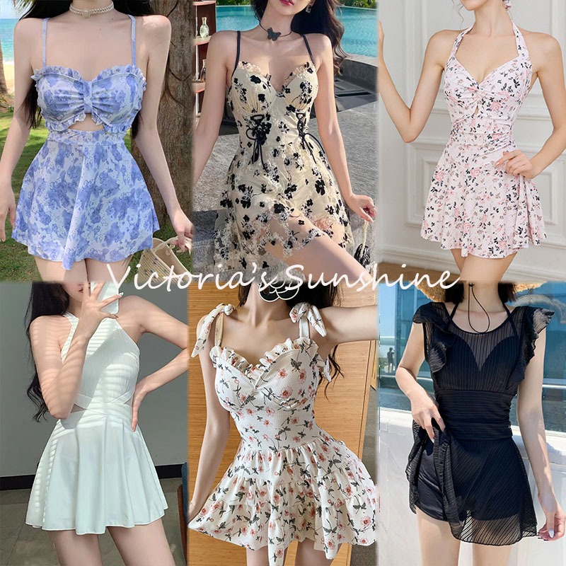 🇹🇭พร้อมส่งในไทย🇹🇭ชุดว่ายน้ําน่ารัก เปลือยหลังเซ็กซี่ มีบราฟองน้ำ ผูกคอผูกหลัง ความบันเทิงทางน้ำ ชุดไปทะเลผู้หญิง#9998