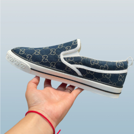 Gucci Tennis 1977 slip-on sneaker  Denim  กล่อง การ์ด ถุงผ้า ถุงกระดาษ