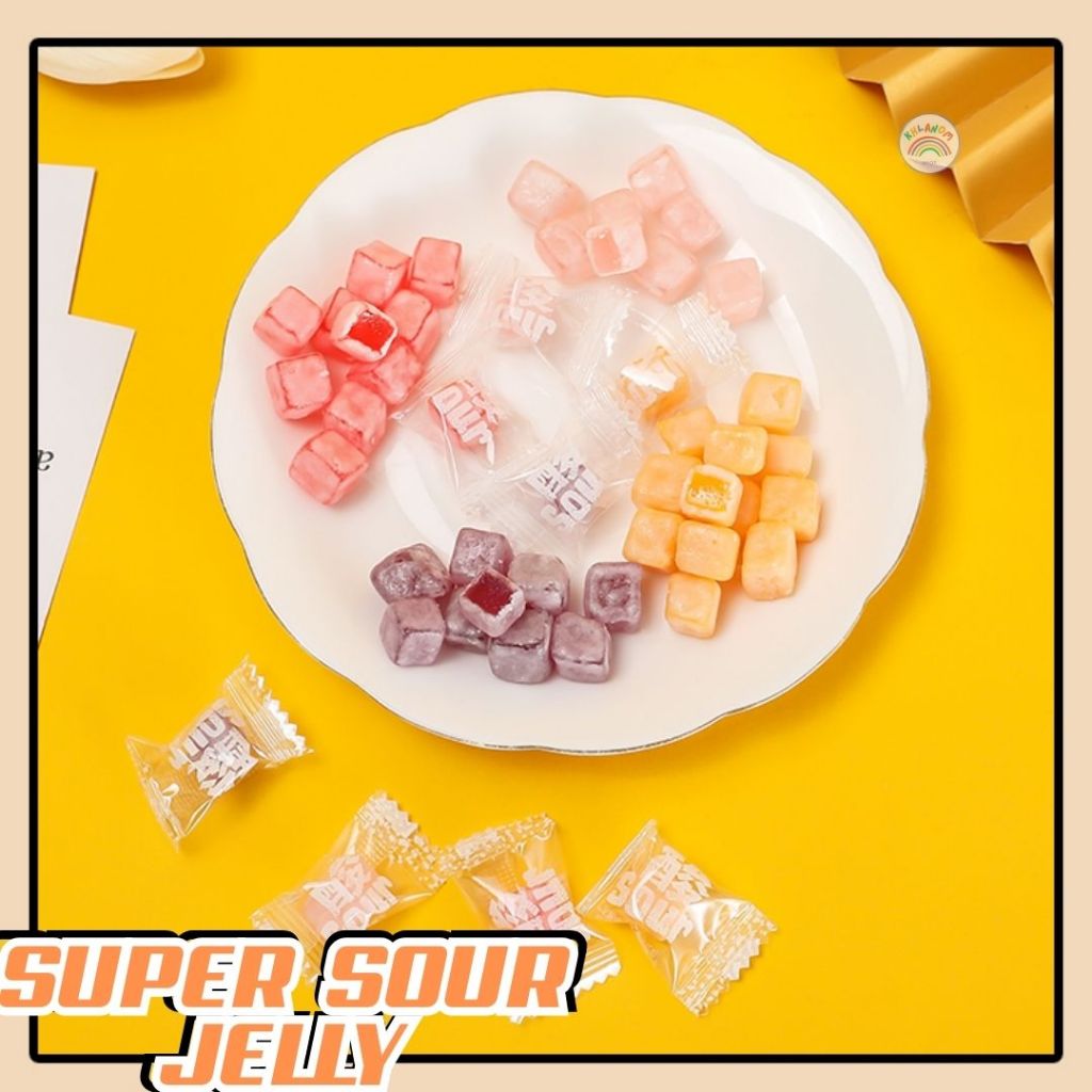 เยลลี่จี๊ดจ๊าด  เยลลี่เปรี้ยว  50-100ชิ้น เยลลี่ลูกเต๋า รสผลไม้รวม ขนมแก้ง่วง เปรี้ยวอร่อย กินเพลิน - รูปที่ 3