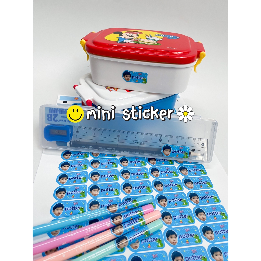 สติ๊กเกอร์mini สติ๊กเกอร์ชื่อเด็ก สติ๊กเกอร์ชื่อ a4 1แผ่น ราคาถูก Shopee Lazada