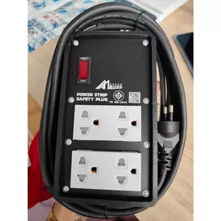 บล็อคยางช่าง AM BOSSมาตรฐาน มอก.2432-25555 ขนาด4x8 2กราว+สวิทช์ สายไฟ VCT (รับประกัน 1 ปี)