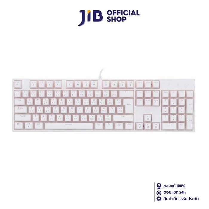 KEYBOARD (คีย์บอร์ด) FANTECH ATOM RGB RIY MK887S (WHITE) (RED SWITCH - RGB LED - EN/TH)