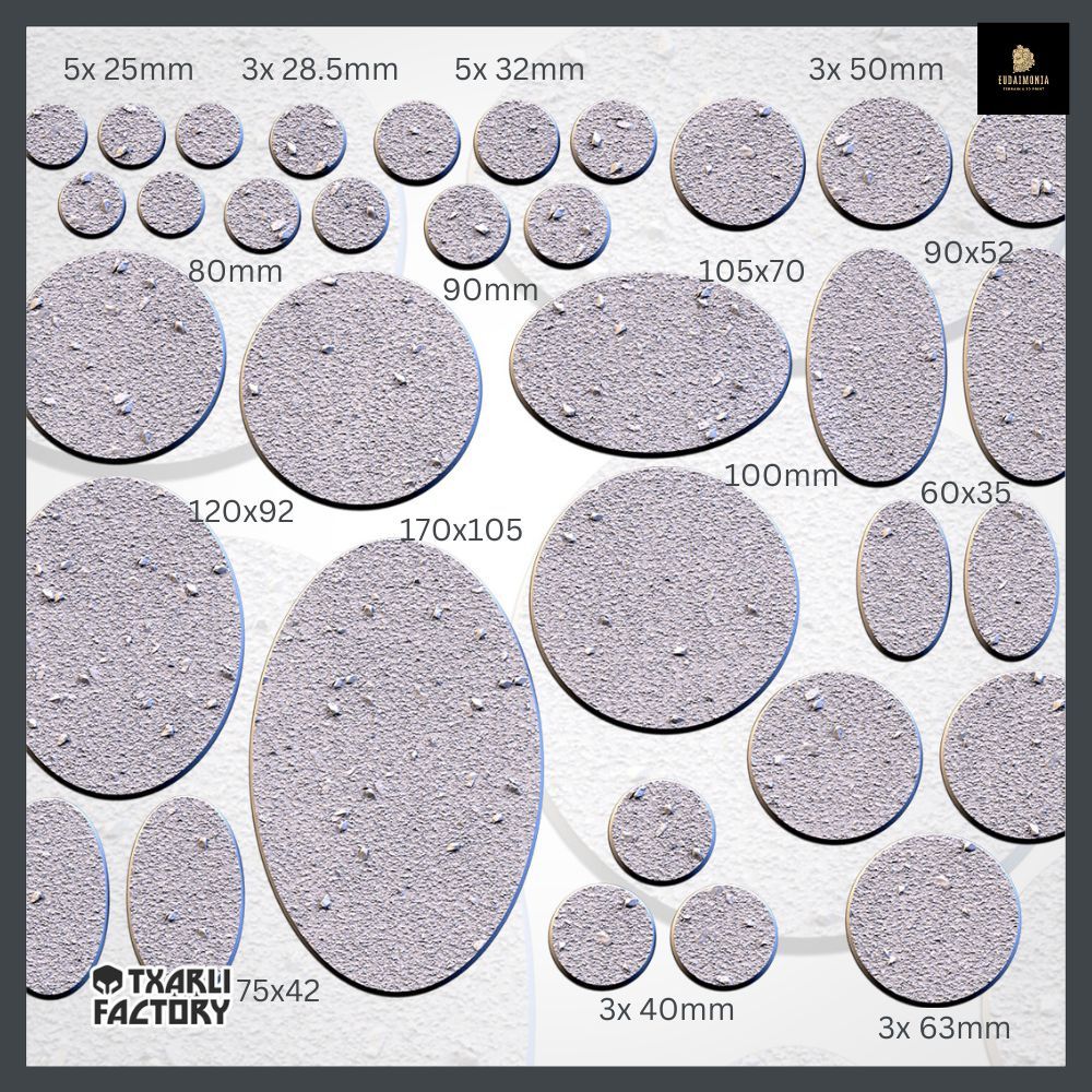 Basic Medium miniature bases จัดส่งได้ใน1-3วัน ฐานโมเดล Wargame base, warhammer, bolt action, d&d [Designed by Txarli]